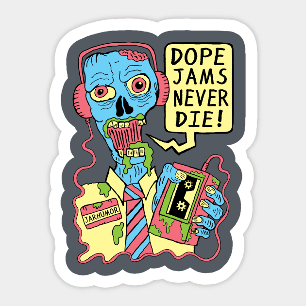 Dope Jams Zombie Sticker by jarhumor